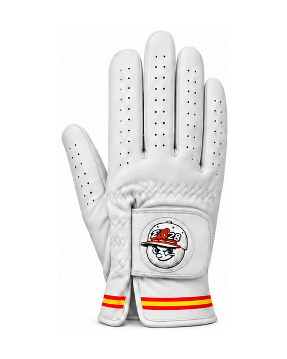Spain Edition golf glove with red-and-yellow cuff details